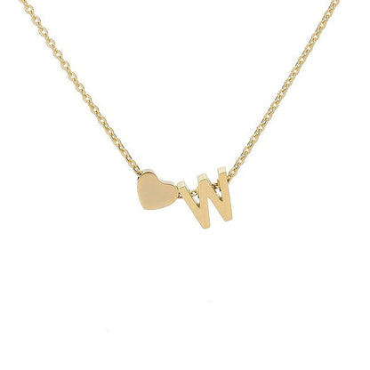 Simple Love Necklace Stainless Steel English 26 Letters