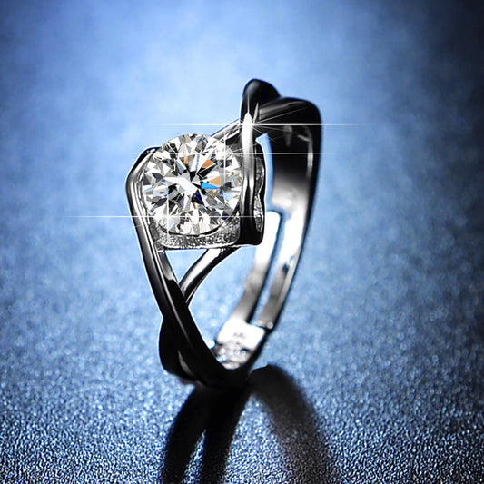 Moissanite 1 Karat Angel Kiss Ring