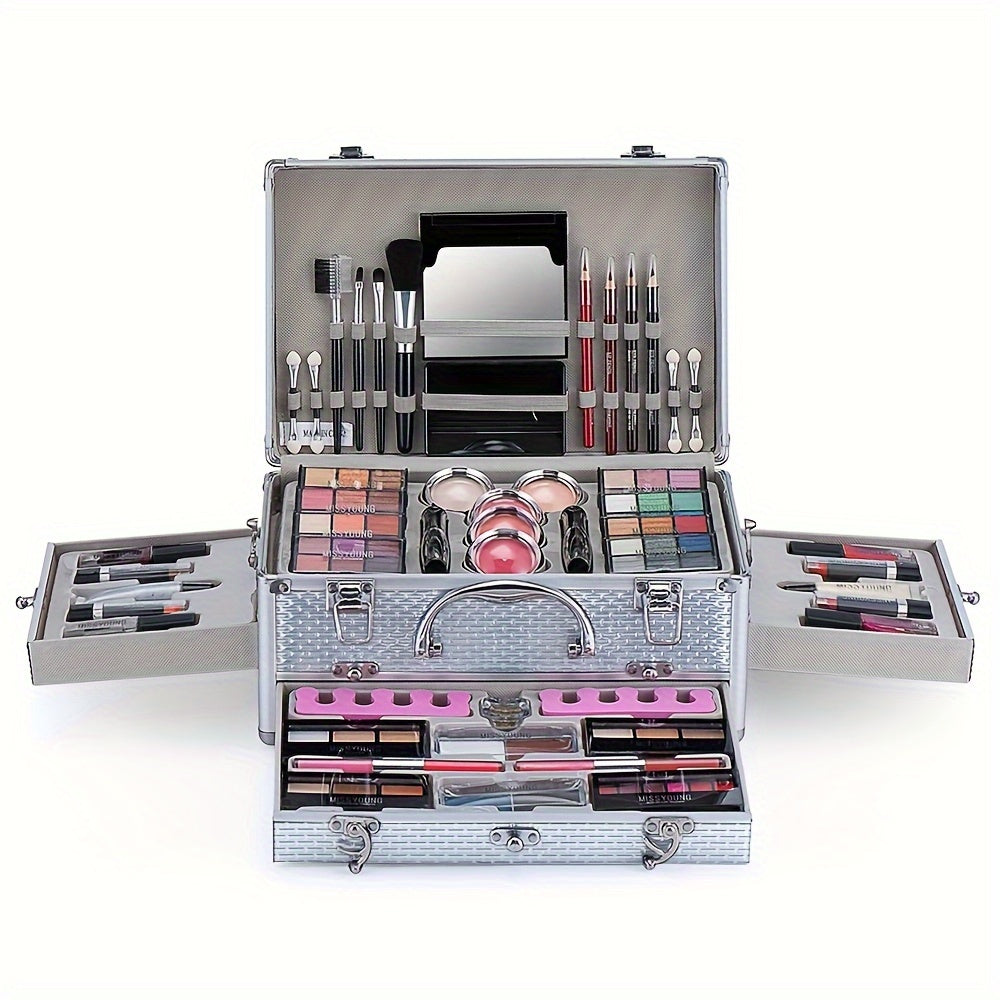 106-Piece Professional Makeup Set - Ultimate Multifunctional Beauty Kit with Eyeshadow, Lipstick, Mascara, Lip Liner, Makeup Brushes, and More - Perfect Gift for Mothers Day, Makeup Artists, and Beauty Enthusiasts