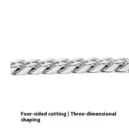 Hip-hop Necklace Titanium Steel Cuban Choker Clavicle Chain