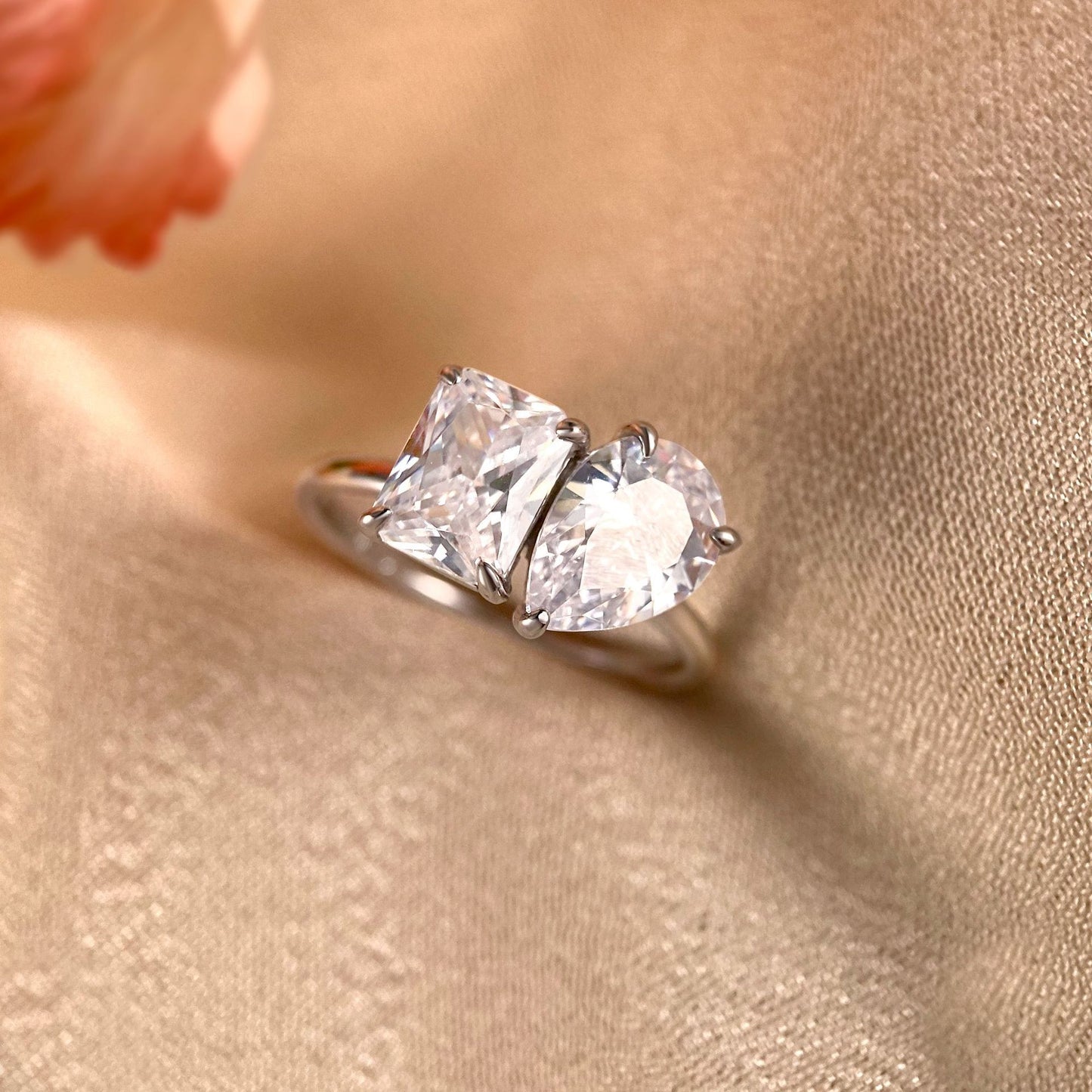 925 Sterling Silver 25 Karat Advanced Sense Simple Ring