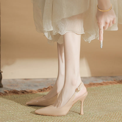 Women's Pointed Toe Korean Style Patent Leather High Heels